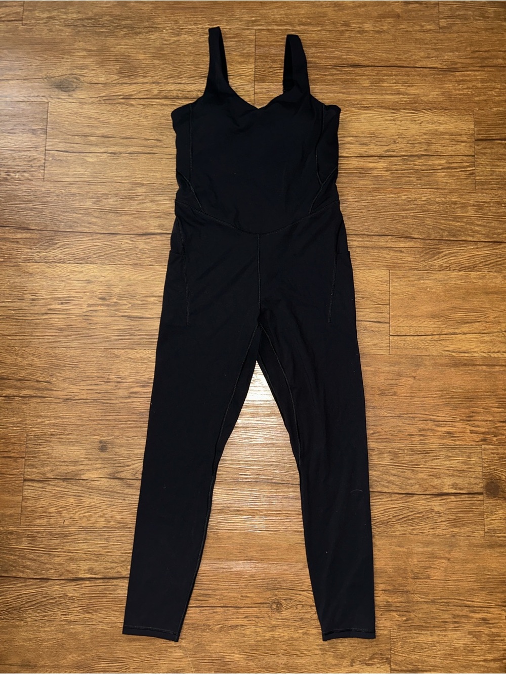 Iuga Black Stretch One-Piece with Tank Straps